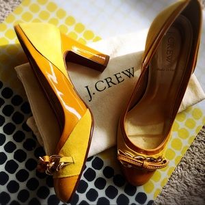 ⚡️Final Offer⚡️JCrew Patent leather/suede 3” heels